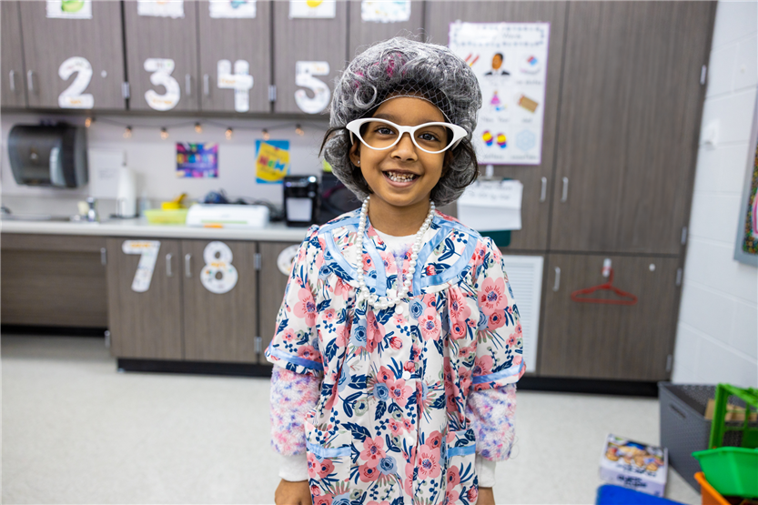 Jordan Elementary students celebrate the 100th day of school